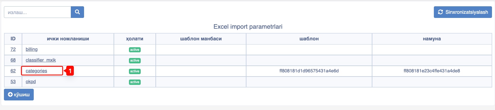 Import yangi resource qo'shish 1